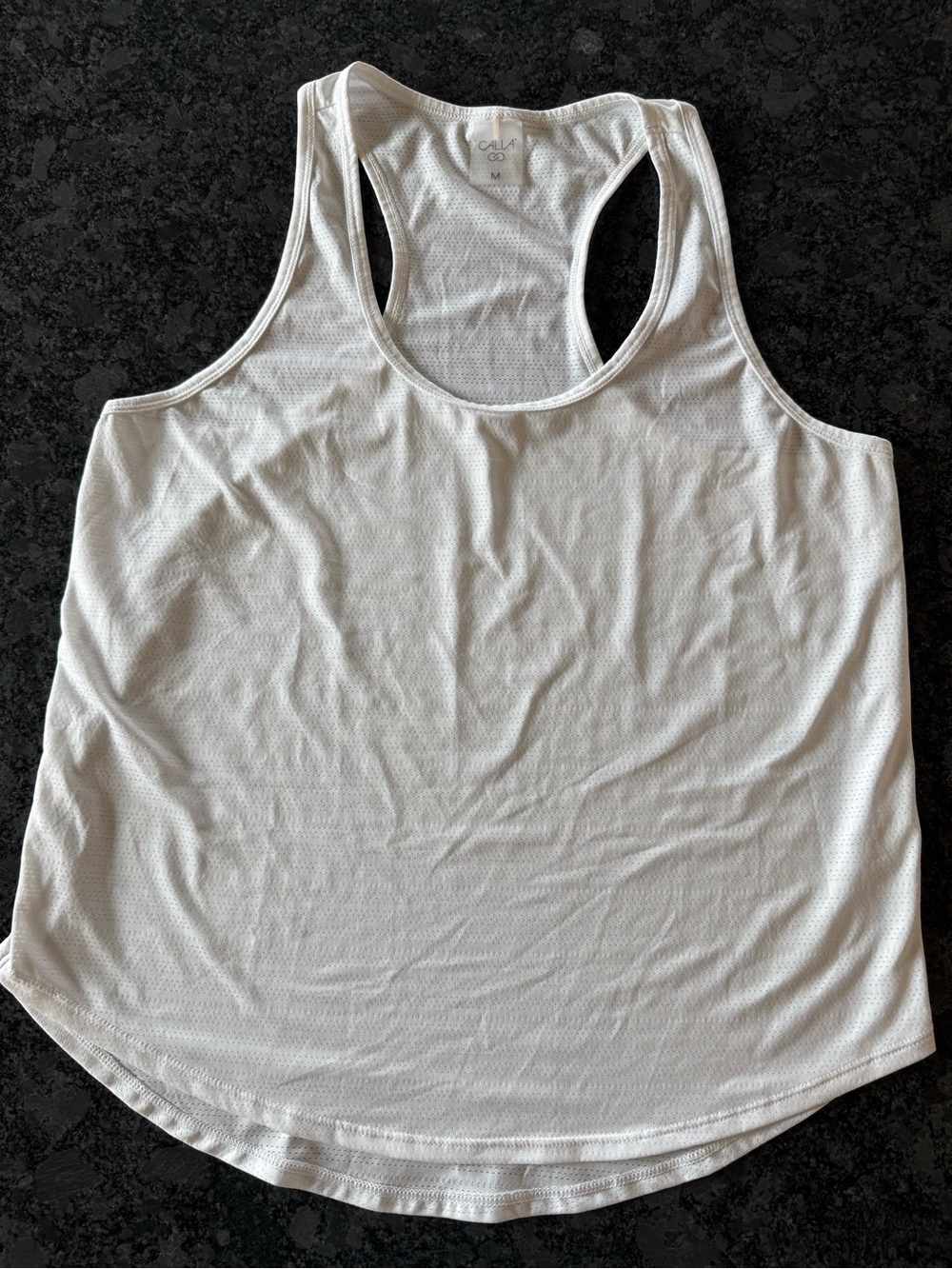 CALIA by Carrie Underwood White Racerback Mesh Tank